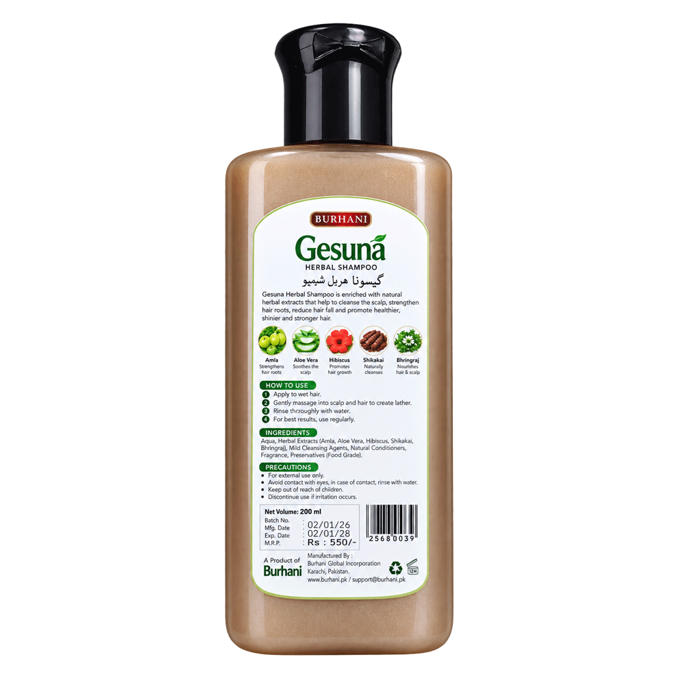 Gesuna Herbal Shampoo 200ml -(گیسونا)